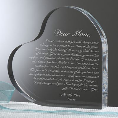 A Letter To Mom Heart Keepsake
