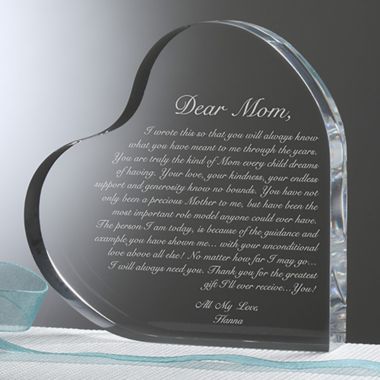 A Letter To Mom Heart Keepsake. View a larger version of this product image.