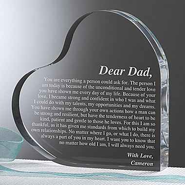 A Letter To Dad Heart Keepsake. View a larger version of this product image.