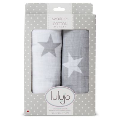 lulujo cotton muslin swaddle