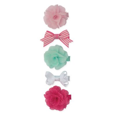 5-Piece Flower and Bows Hair Clips 