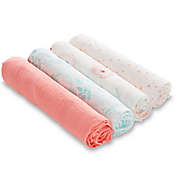 aden + anais&trade; essentials Full Bloom 4-Pack Cotton Muslin Swaddle Blankets