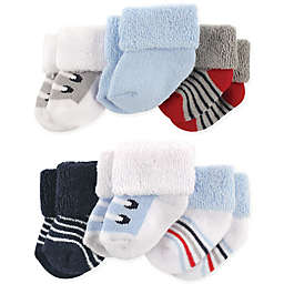 Luvable Friends&reg; Size 0-3M 6-Pack Boy Shoes Baby Socks