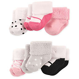 Luvable Friends&reg; Size 0-3M 6-Pack Ballet Shoes Baby Socks