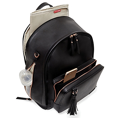 SKIP*HOP&reg; Greenwich Simply Chic Backpack Diaper Bag in Black. View a larger version of this product image.