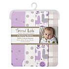 Alternate image 1 for Trend Lab&reg; 4-Pack Llamas Flannel Receiving Blankets in Purple