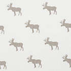 Alternate image 1 for Trend Lab&reg; Moose Silhouettes Flannel Fitted Crib Sheet in Grey