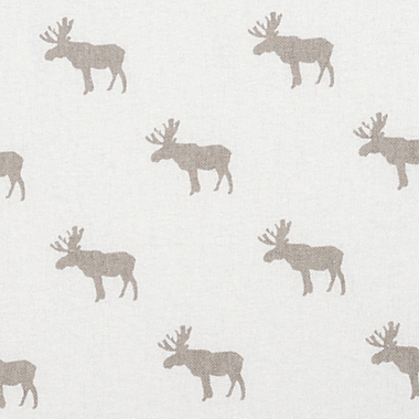 Trend Lab&reg; Moose Silhouettes Flannel Fitted Crib Sheet in Grey. View a larger version of this product image.