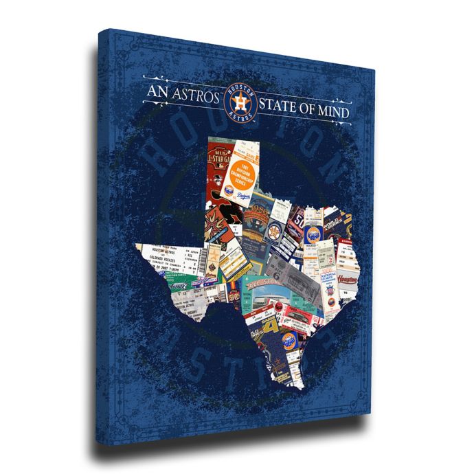 MLB Houston Astros Texas State of Mind Canvas Print Wall Art | Bed Bath & Beyond