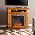 Alternate image 3 for Southern Enterprises Belleview Faux Stone Electric Fireplace in Sienna