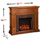 Alternate image 5 for Southern Enterprises Belleview Faux Stone Electric Fireplace in Sienna