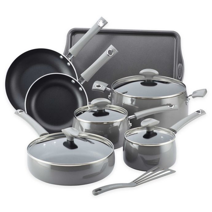 Rachael Ray Cityscapes Porcelain Enamel 12 Piece Cookware Set Bed Bath Beyond