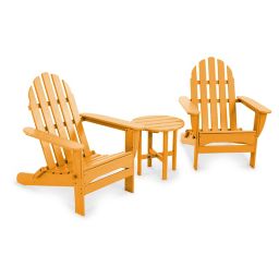 POLYWOOD® Folding Adirondack 3-Piece Set