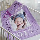 Alternate image 0 for All About Baby Girl Personalized 30-Inch x 40-Inch Fleece Photo Baby Blanket