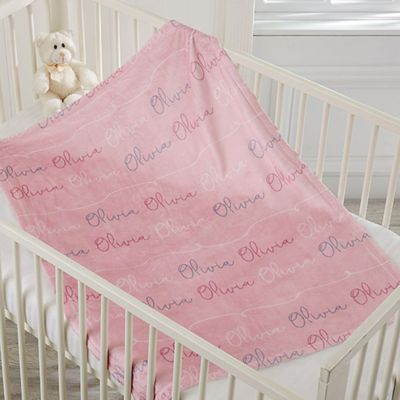 Modern Girl Name Fleece Baby Blanket