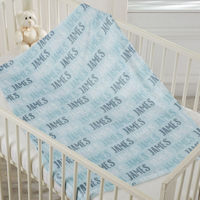 Personalised  embroidered BABY WAFFLE BLANKET 75CM-90CM 4 colors SUPER SOFT 