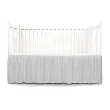 Tadpoles&trade; Crib Skirt in Grey. View a larger version of this product image.