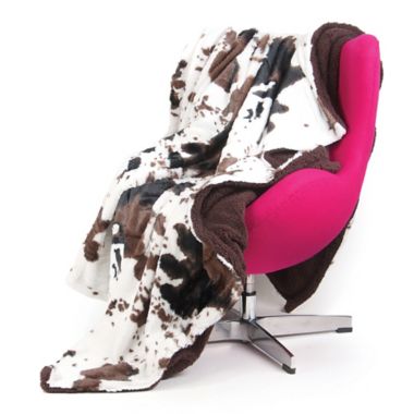Sleeping Partners Oversized Cowhide Print Throw Blanket. View a larger version of this product image.