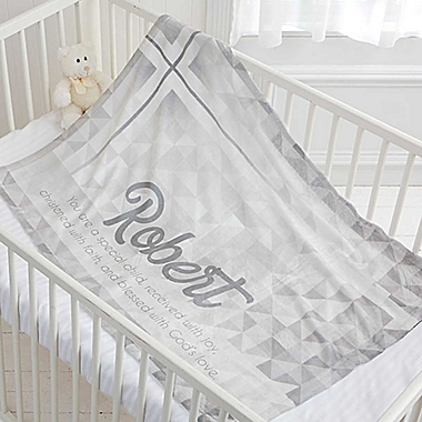 May You Be Blessed Christening Fleece Blanket. View a larger version of this product image.