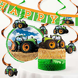 Creative Converting Tractor Time Birthday 8-Piece Kit