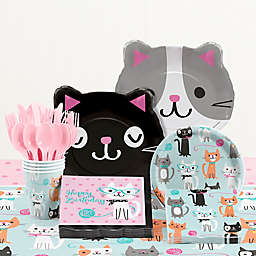 Creative Converting Purr-fect Cat Party Birthday 81-Piece Table Kit
