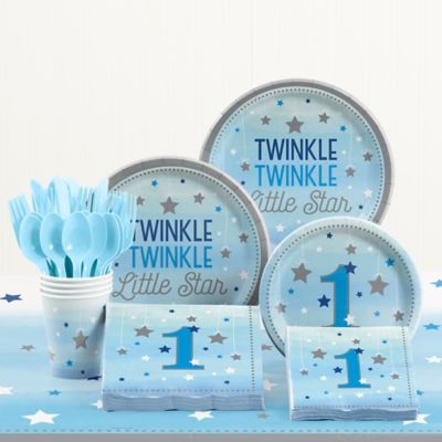 Creative Converting&trade; 81-Piece One Little Star Boy 1st Birthday Party Tableware Kit