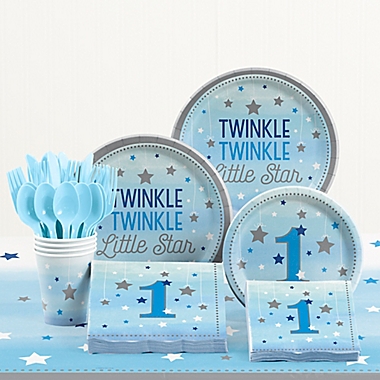 Creative Converting&trade; 81-Piece One Little Star Boy 1st Birthday Party Tableware Kit. View a larger version of this product image.