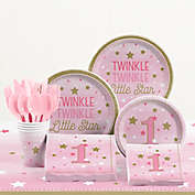 Creative Converting&trade; 81-Piece One Little Star Girl 1st Birthday Party Tableware Kit