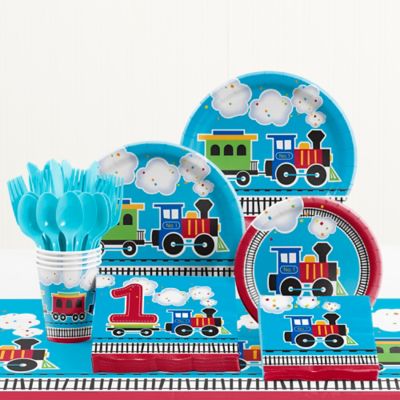 Creative Converting&trade; All Aboard Birthday Party Supplies Kit