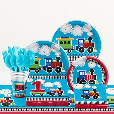 Creative Converting&trade; All Aboard Birthday Party Supplies Kit. View a larger version of this product image.