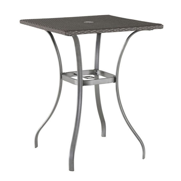 Barrington Wicker High Dining Table with Umbrella Hole | Bed Bath & Beyond