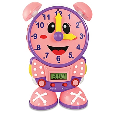 Pink & Purple Tell The Time TEACHING CLOCK Learn To Tell the Time 