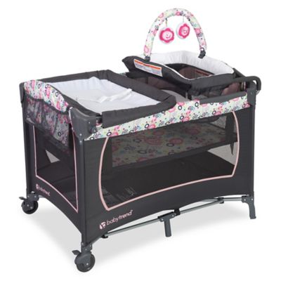 pink and grey playpen