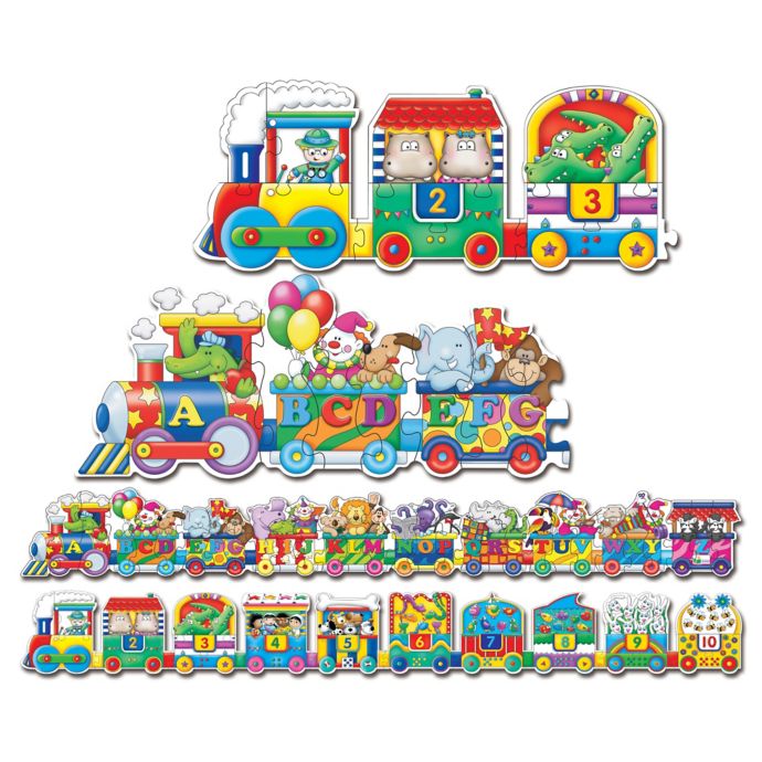 The Learning Journey Puzzle Doubles Giant Abc And 123 Train Floor