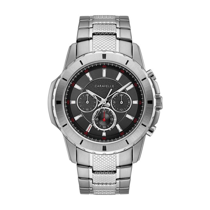 CARAVELLE by Bulova Men's 48mm Chronograph Watch in Stainless Steel