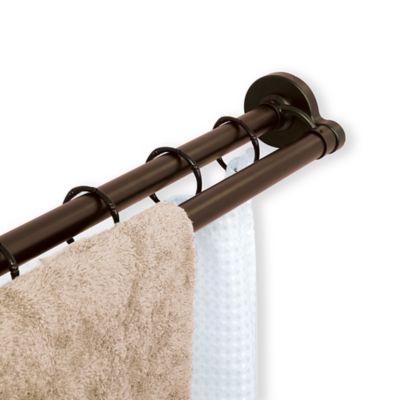 tension double curved shower rod