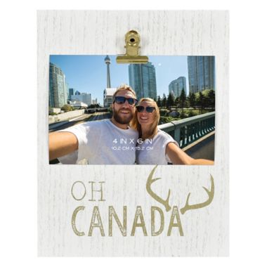 "Oh Canada" 4-Inch x 6-Inch Wood Clip Picture Frame. View a larger version of this product image.