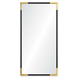 Ren-Wil Osmond 30-Inch x 60-Inch Framed Wall Mirror in Black/Gold