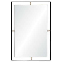 Ren-Wil Heston 20-Inch x 30.5-Inch Matte Black Framed Wall Mirror
