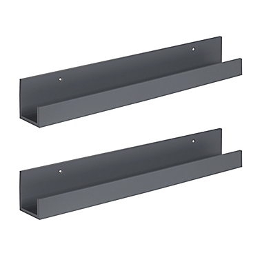 Kate and Laurel Levie 24-Inch Wood Shelf Wall Ledges (Set of 2). View a larger version of this product image.