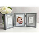 Alternate image 1 for Pearhead&reg; Babyprints 4-Inch x 6-Inch Deluxe Photo Frame in Grey