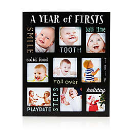 Pearhead® Baby's Year of Firsts Chalkboard Frame in Black