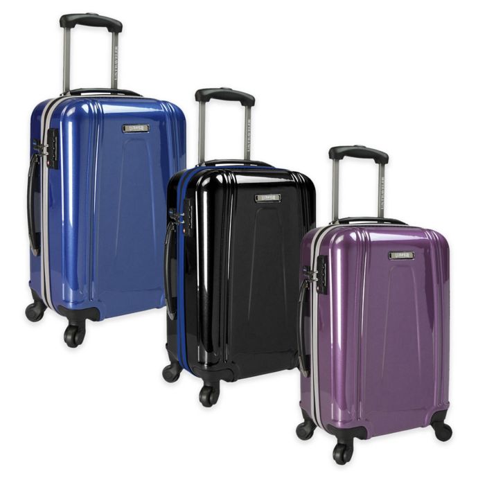 U.S. Traveler 22-Inch EZ-Charge Carry On Spinner Suitcase | Bed Bath ...