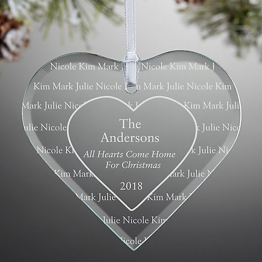 Alternate image 1 for All Hearts Come Home Engraved Christmas Ornament