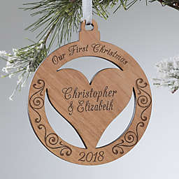 Our Love Wood Christmas Ornament