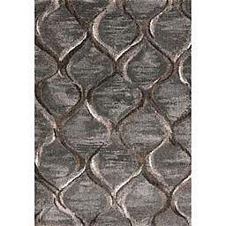 KAS Landscapes Groove Area Rug in Charcoal