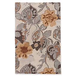 Jaipur Blue Collection Floral 9-Foot 6-Inch x 13-Foot 6-Inch Rug in Ivory/Yellow