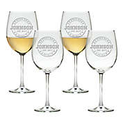 Carved Solutions Sports Bar Tulip Wine Glasses (Set of 4)