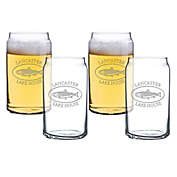 Carved Solutions Trout Beer Can Glasses (Set of 4)