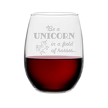 Stemless Wine Glass Details about   Unicorn Fuel Funny Stemmed 